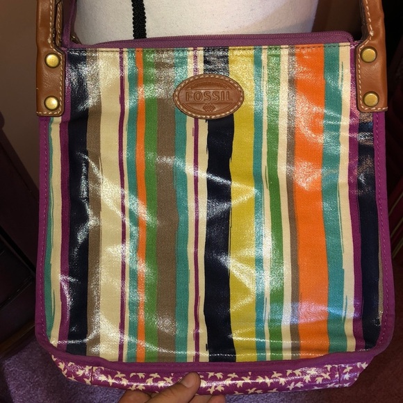 Fossil colorful satchel/cross body bag - Picture 2 of 7